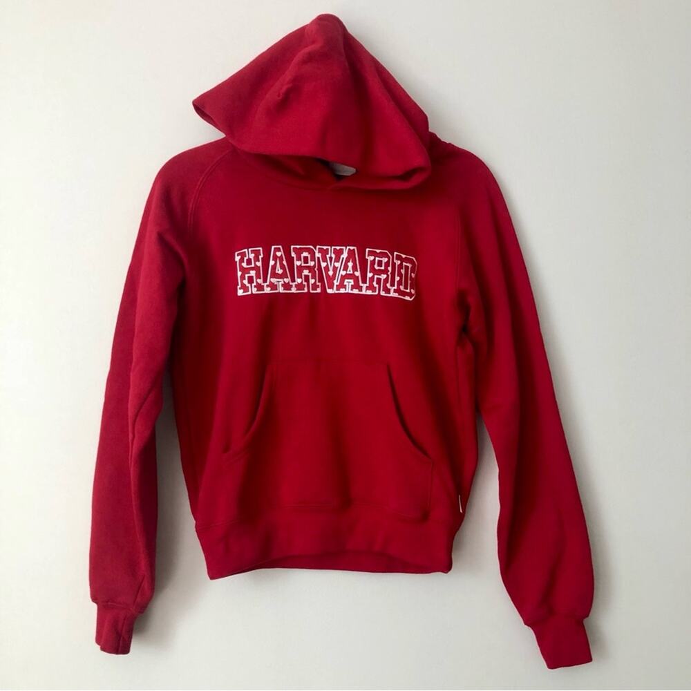 Jansport Red Harvard Logo Hooded Sweatshirt Casual Collegiate Women’s Size S